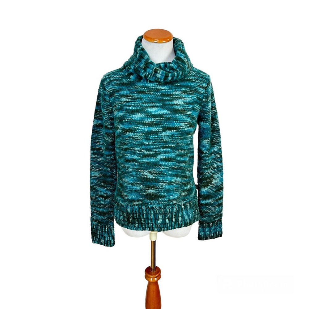 The North Face Knit Blue Gray Sweater‎ Turtleneck Women’s Sz Medium
